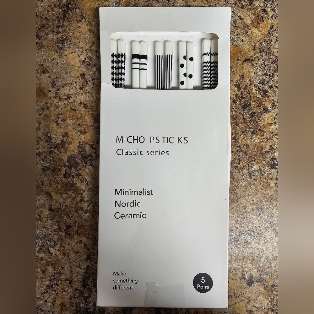 Ceramic Chopsticks - 5 pairs